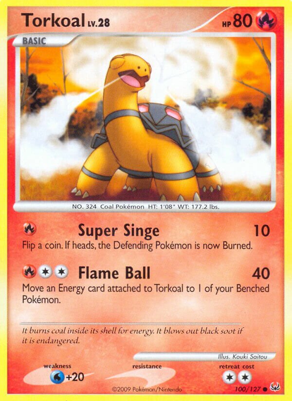Torkoal 100/133 — Platinum (English Pokémon TCG card)