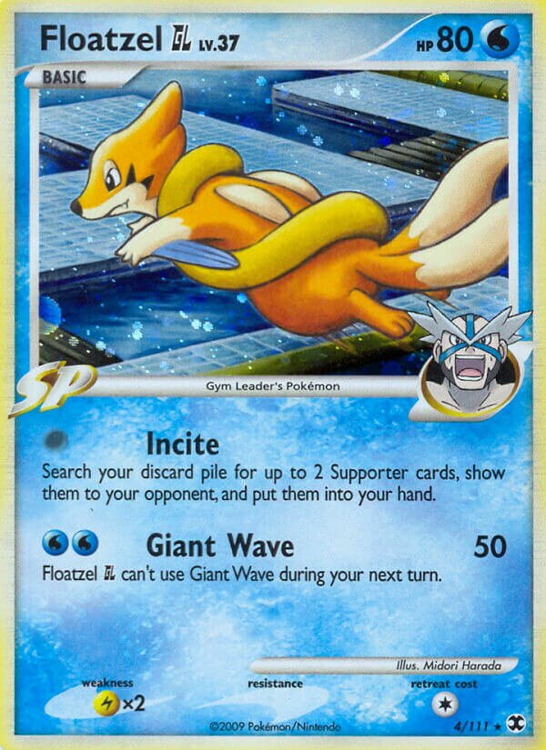 Floatzel GL 004/119 — Rising Rivals (English Pokémon TCG card)