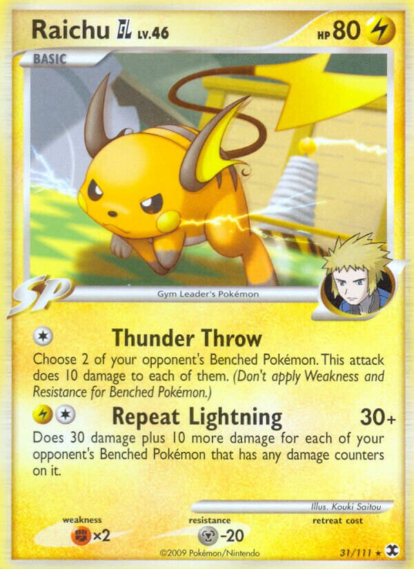 Raichu GL 031/119 — Rising Rivals (English Pokémon TCG card)
