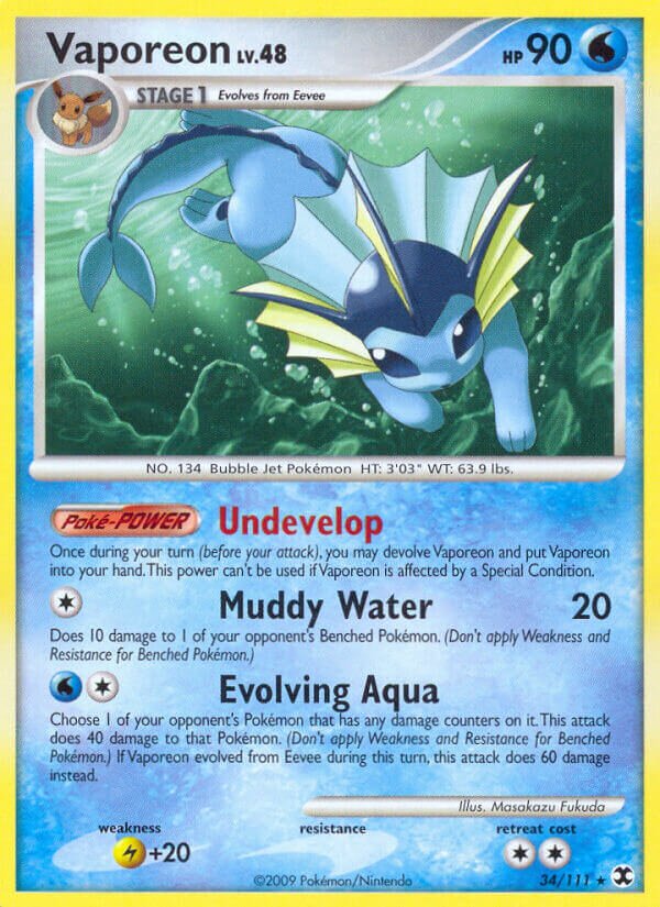 Vaporeon 034/119 — Rising Rivals (English Pokémon TCG card)