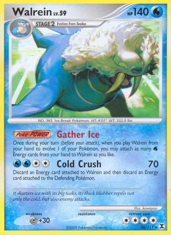 Walrein 036/119 — Rising Rivals (English Pokémon TCG card)