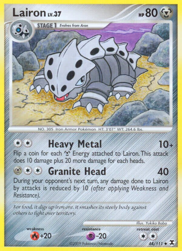 Lairon 044/119 — Rising Rivals (English Pokémon TCG card)