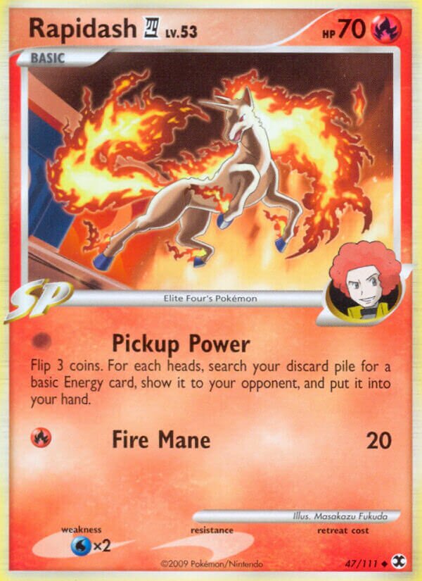 Rapidash E4 047/119 — Rising Rivals (English Pokémon TCG card)