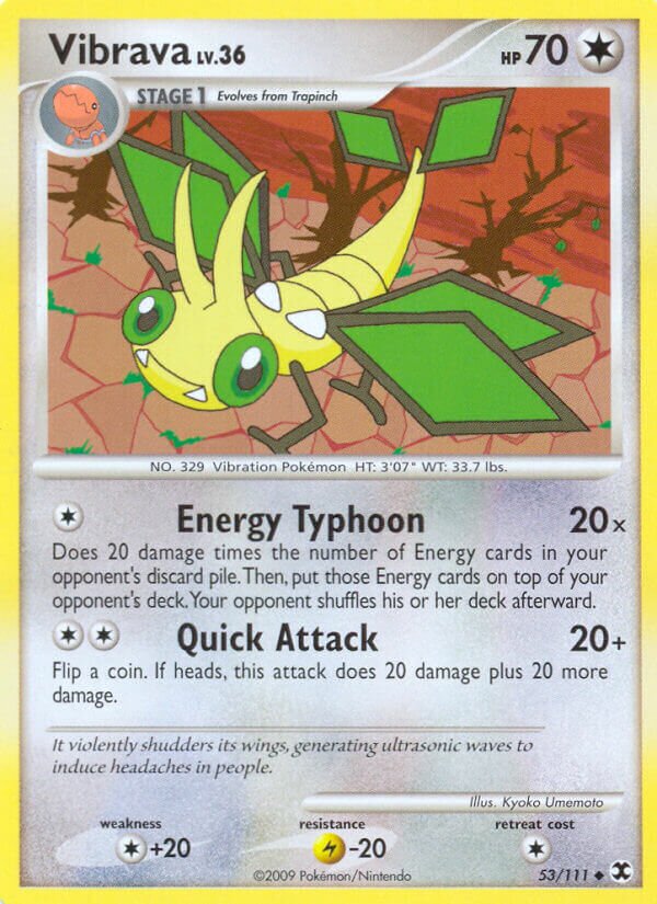 Vibrava 053/119 — Rising Rivals (English Pokémon TCG card)