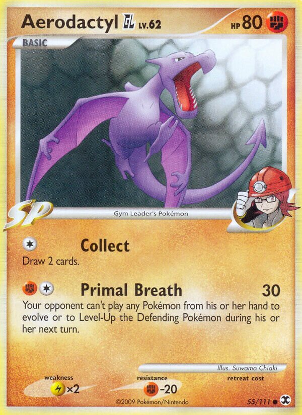 Aerodactyl GL 055/119 — Rising Rivals (English Pokémon TCG card)