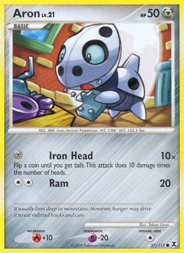 Aron 057/119 — Rising Rivals (English Pokémon TCG card)