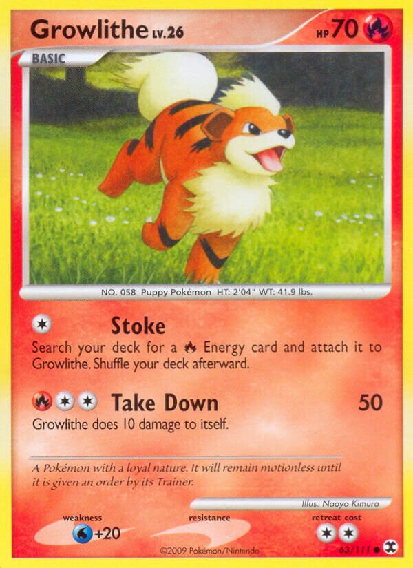 Growlithe 063/119 — Rising Rivals (English Pokémon TCG card)