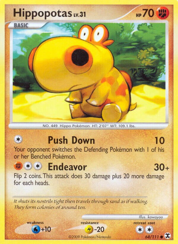 Hippopotas 064/119 — Rising Rivals (English Pokémon TCG card)