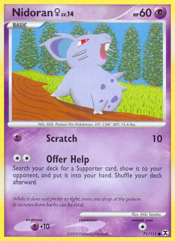 Nidoran ♀ 071/119 — Rising Rivals (English Pokémon TCG card)
