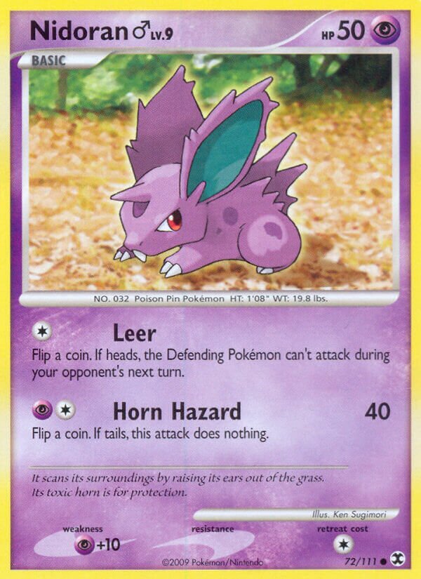 Nidoran ♂ 072/119 — Rising Rivals (English Pokémon TCG card)