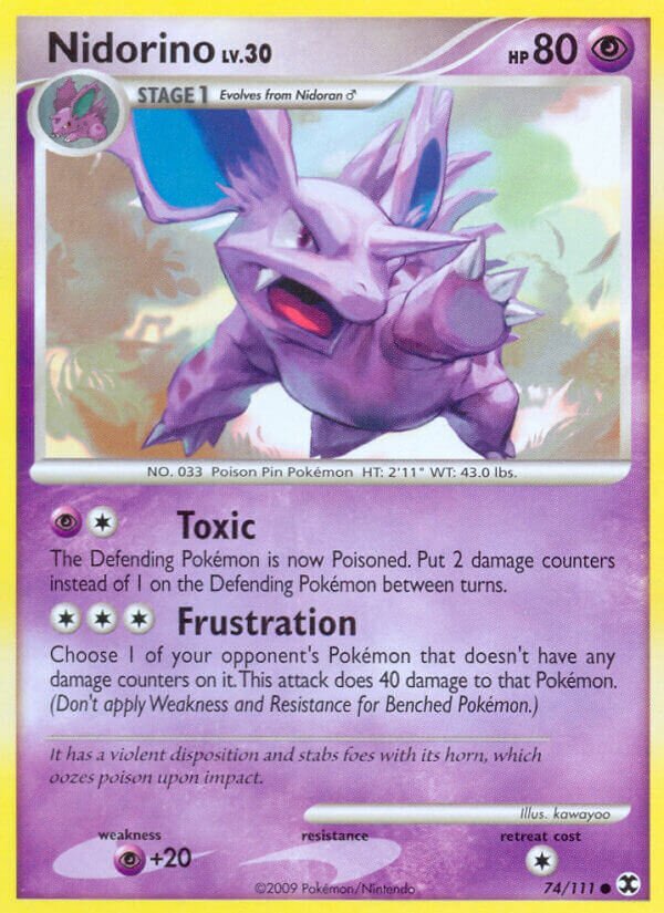 Nidorino 074/119 — Rising Rivals (English Pokémon TCG card)