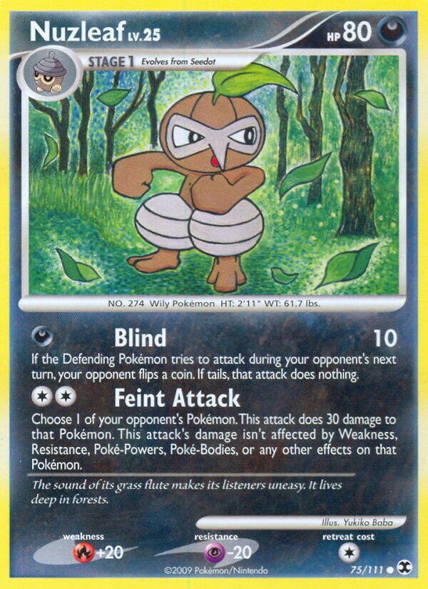Nuzleaf 075/119 — Rising Rivals (English Pokémon TCG card)