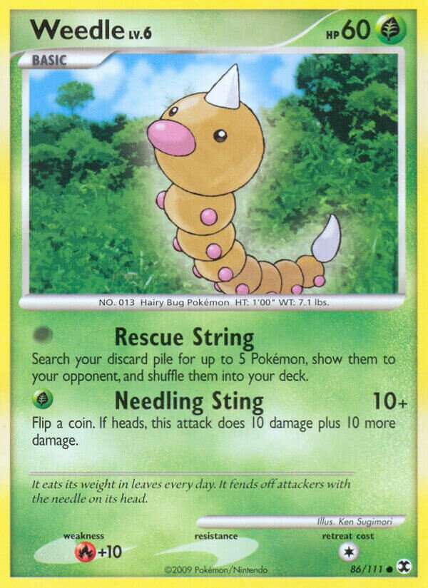 Weedle 086/119 — Rising Rivals (English Pokémon TCG card)