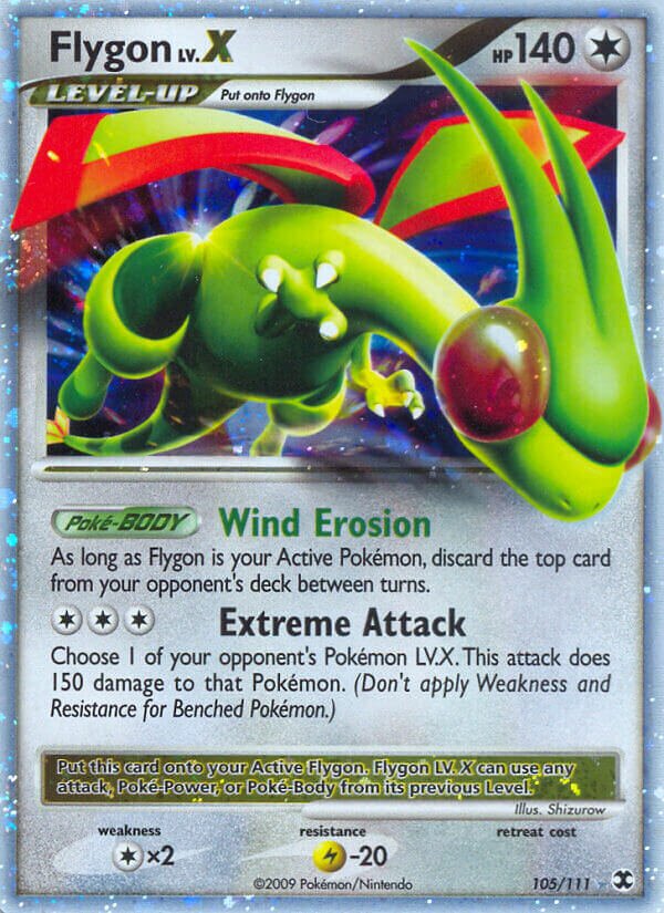 Flygon LV.X 105/119 — Rising Rivals (English Pokémon TCG card)