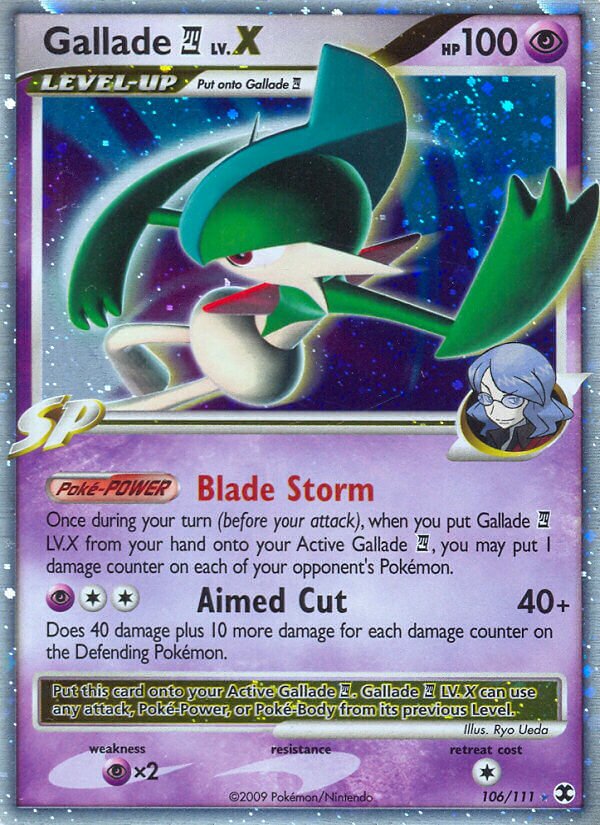 Gallade E4 LV.X 106/119 — Rising Rivals (English Pokémon TCG card)