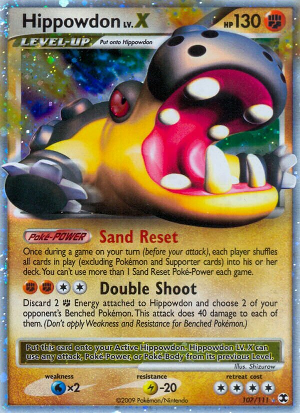Hippowdon LV.X 107/119 — Rising Rivals (English Pokémon TCG card)