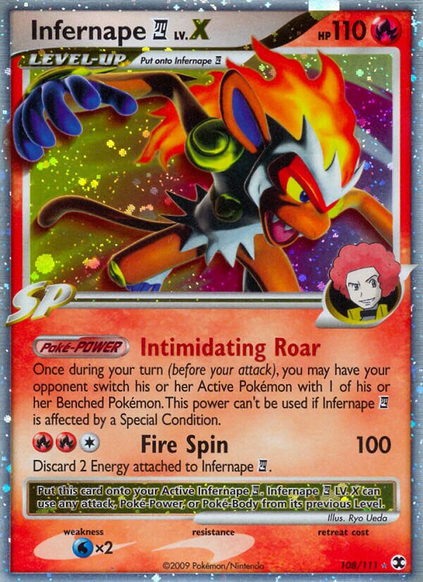 Infernape E4 LV.X 108/119 — Rising Rivals (English Pokémon TCG card)