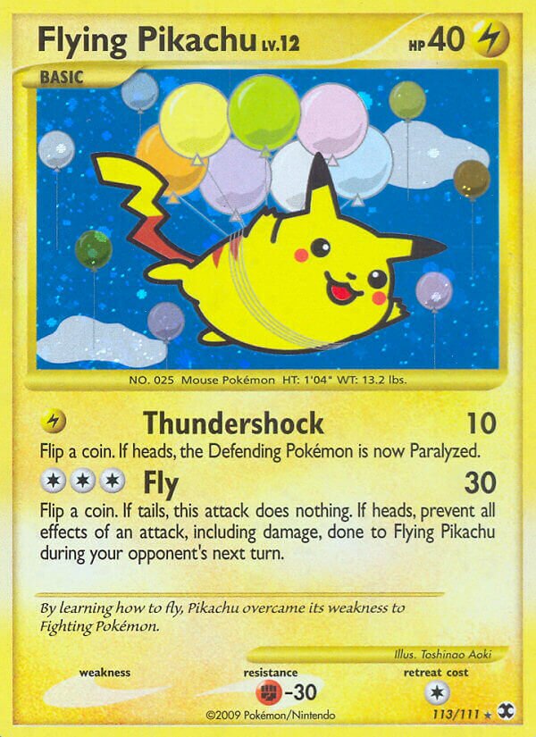 Flying Pikachu 113/119 — Rising Rivals (English Pokémon TCG card)