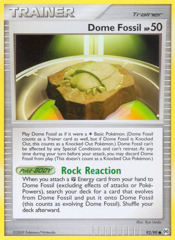 Dome Fossil 092/111 — Arceus (English Pokémon TCG card)