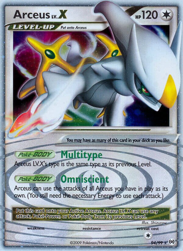 Arceus LV.X 094/111 — Arceus (English Pokémon TCG card)