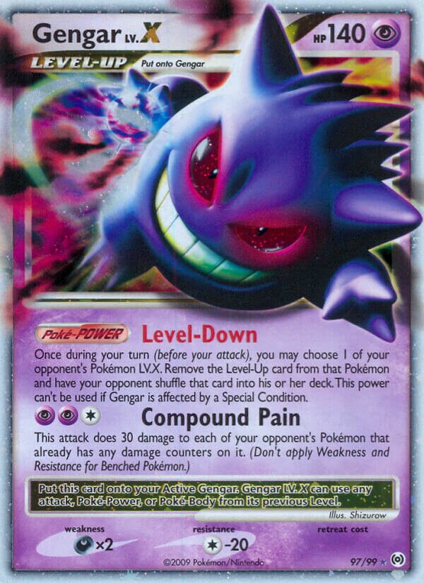 Gengar LV.X 097/111 — Arceus (English Pokémon TCG card)