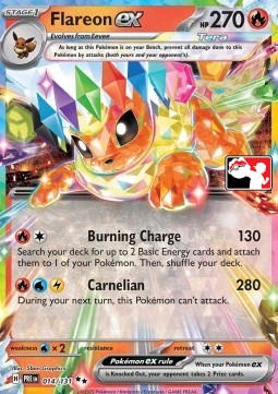 Flareon ex 014 — Play! Pokémon Prize Pack Series Seven (English Pokémon TCG card)