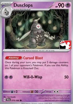 Dusclops 019 — Play! Pokémon Prize Pack Series Seven (English Pokémon TCG card)