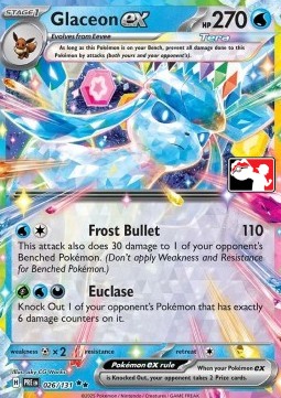 Glaceon ex 026 — Play! Pokémon Prize Pack Series Seven (English Pokémon TCG card)