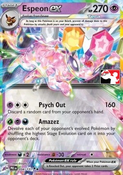 Espeon ex 034 — Play! Pokémon Prize Pack Series Seven (English Pokémon TCG card)