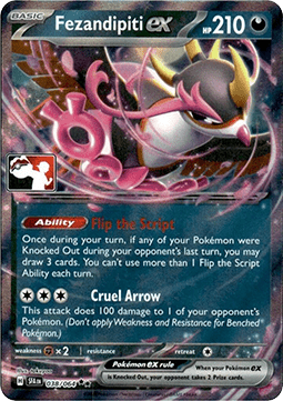 Fezandipiti ex 038 — Play! Pokémon Prize Pack Series Seven (English Pokémon TCG card)