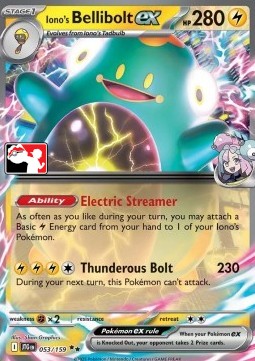 Iono's Bellibolt ex 053 — Play! Pokémon Prize Pack Series Seven (English Pokémon TCG card)