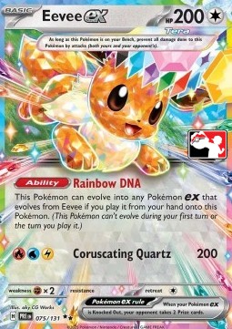 Eevee ex 075 — Play! Pokémon Prize Pack Series Seven (English Pokémon TCG card)