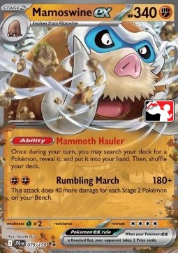 Mamoswine ex 079 — Play! Pokémon Prize Pack Series Seven (English Pokémon TCG card)