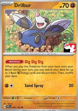 Drilbur 085 — Play! Pokémon Prize Pack Series Seven (English Pokémon TCG card)