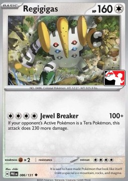 Regigigas 086 — Play! Pokémon Prize Pack Series Seven (English Pokémon TCG card)