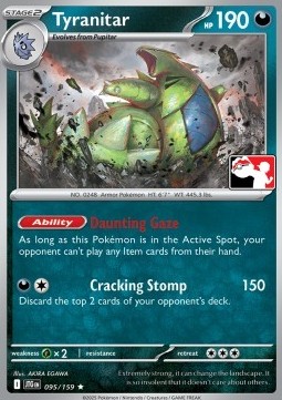 Tyranitar 095 — Play! Pokémon Prize Pack Series Seven (English Pokémon TCG card)