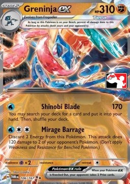 Greninja ex 106 — Play! Pokémon Prize Pack Series Seven (English Pokémon TCG card)