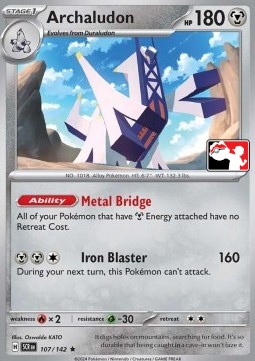 Archaludon 107 — Play! Pokémon Prize Pack Series Seven (English Pokémon TCG card)