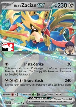 Hop's Zacian ex 111 — Play! Pokémon Prize Pack Series Seven (English Pokémon TCG card)