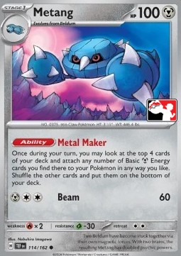 Metang 114 — Play! Pokémon Prize Pack Series Seven (English Pokémon TCG card)