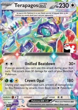 Terapagos ex 128 — Play! Pokémon Prize Pack Series Seven (English Pokémon TCG card)