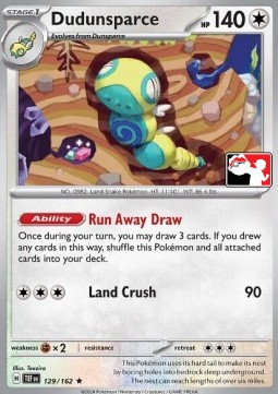 Dudunsparce 129 — Play! Pokémon Prize Pack Series Seven (English Pokémon TCG card)