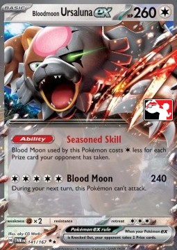 Bloodmoon Ursaluna ex 141 — Play! Pokémon Prize Pack Series Seven (English Pokémon TCG card)