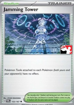 Jamming Tower 153 — Play! Pokémon Prize Pack Series Seven (English Pokémon TCG card)