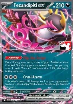 Fezandipiti ex 038 — Play! Pokémon Prize Pack Series Six (English Pokémon TCG card)