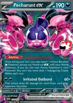 Pecharunt ex 039 — Play! Pokémon Prize Pack Series Six (English Pokémon TCG card)