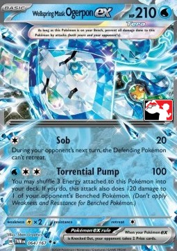 Wellspring Mask Ogerpon ex 064 — Play! Pokémon Prize Pack Series Six (English Pokémon TCG card)