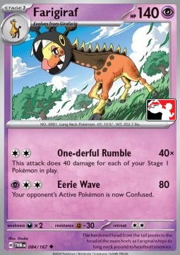Farigiraf 084 — Play! Pokémon Prize Pack Series Six (English Pokémon TCG card)