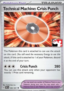 Technical Machine: Crisis Punch 090 — Play! Pokémon Prize Pack Series Six (English Pokémon TCG card)