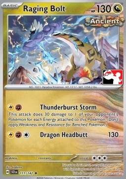 Raging Bolt 111 — Play! Pokémon Prize Pack Series Six (English Pokémon TCG card)